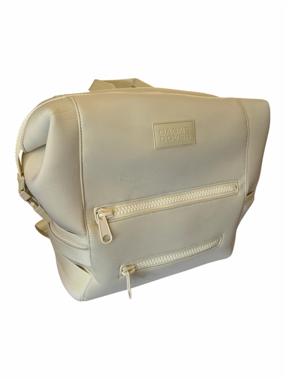 Dagne Dover mint green backpack diaper bag zip opening